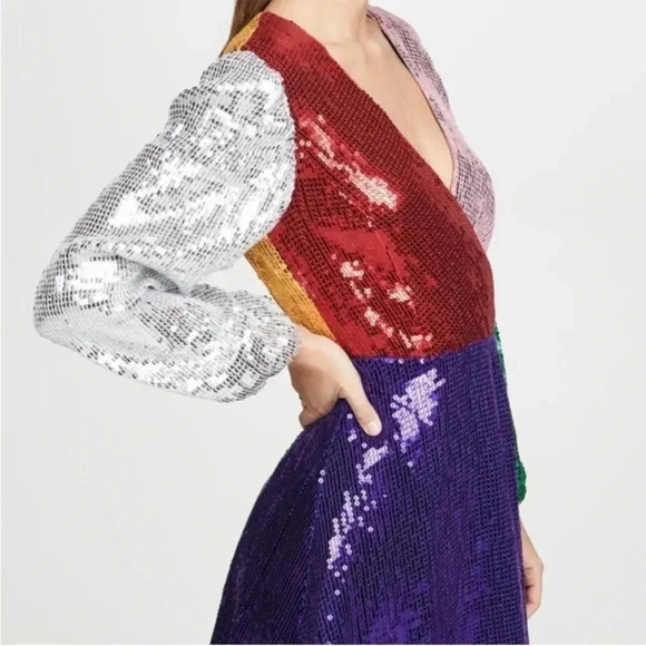 Alice + Olivia multi colored sequin mini dress - Picture 3 of 15